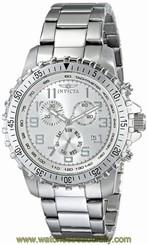 Invicta Men's 6620 II Collection Chronograph Stainless Steel Silver Dial Watch 843836066204