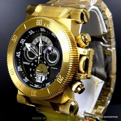 Fake AAA Invicta Coalition Forces 18kt Gold Plated Black Chronograph Swiss Watch New 886678218486 Watch