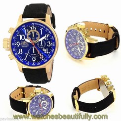 Invicta Men 1516 I Force 18k Gold Ion Plated Chronograph Stainless Steel Watch 843836015165