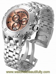 New Mens Invicta 17662 Subaqua Reserve Swiss Chronograph Rose Tone Dial Watch