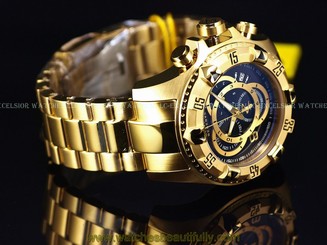 Invicta Reserve 52mm Excurison TOURING ED. Swiss Chronograph 18K Gold IPSS Watch