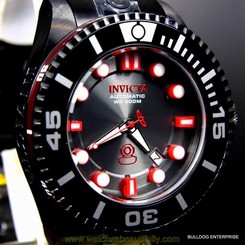 Mens Invicta Grand Pro Diver Generation II Black Red NH35A Automatic Watch New