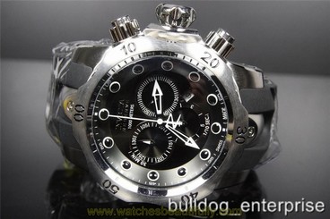 Mens Invicta 1404 Reserve Venom Black Chronograph Swiss Made Watch New