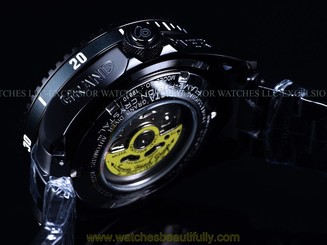 New Invicta 300M Triple Black Combat Grand Diver Automatic 3D Case & Dial Watch