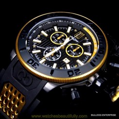 Invicta Jason Taylor JT Corduba Black Gold Chronograph 52mm Watch New