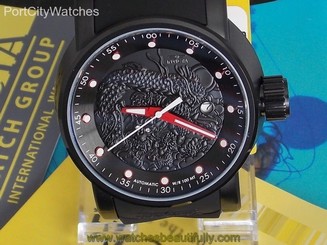 Invicta Men's S1 Yakuza Dragon Automatic Black SSteel Black Silicone Strap 18213