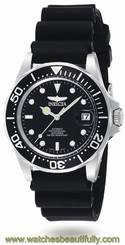 Invicta Men's 9110 Pro Diver Automatic 3 Hand Black Dial Watch 843836091107