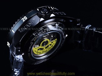 New Invicta 300M Triple Black Combat Grand Diver Automatic 3D Case & Dial Watch