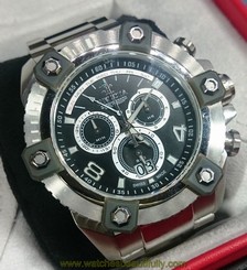 INVICTA Reserve 0335 Grand Arsenal ~ 56mm Chronograph Watch Stainless Steel 843836003353