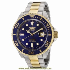 New Invicta F0067 Mens Automatic Blue Dial Two Tone Steel Watch! 722631064717