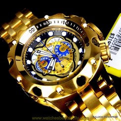 Men Invicta Reserve Venom Hybrid Master Calendar 18k Gold Plated Swiss Watch New