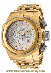 NEW Invicta Reserve 52mm Bolt Zeus Swiss Movt Quartz Chronograph Gold Tone 12743