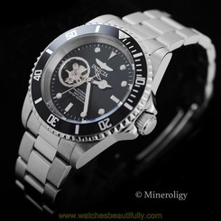 Invicta Skeleton Window Mens AUTOMATIC Pro Diver Stainless Steel 40 mm Watch NEW