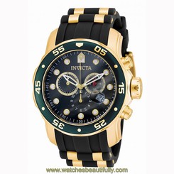 New Invicta 17886 Mens Pro Diver Green Dial Chronograph Dive Watch!