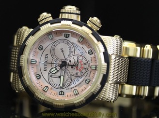 Invicta Mens Reserve CAPSULE Rose Tone Swiss Made Chronograph Gold Watch 80304