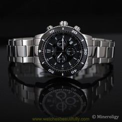 SWISS Invicta Specialty Chronograph Black & Charcoal Sunray Dial $595 Mens Watch
