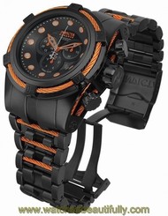 New Men's Invicta 14061 Bolt Reserve Swiss Chrono Black Dial Black Plated Watch