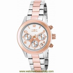 INVICTA WOMEN'S ANGEL ROSE GOLD-TONE STEEL BRACELET & CASE QUARTZ WATCH 19220