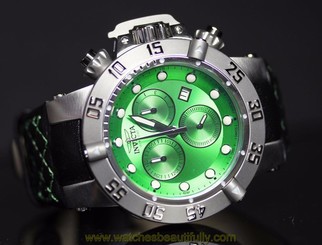 Invicta Womens Subaqua Noma III Swiss Made ETA G15 Green Dial Chronograph Watch