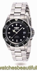 Invicta Men's Pro Diver Automatic 200m Black Dial Stainless Steel Watch 8926 843836089265