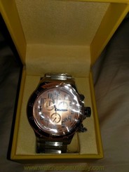 New Men's Invicta 15557 Russian Diver Swiss Chrono Rose Tone Dial Steel Watch