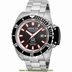 INVICTA MEN'S PRO DIVER STEEL BRACELET & CASE AUTOMATIC BLACK DIAL WATCH 21785