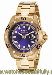 New Mens Invicta 19266 Pro Diver Analog Display Blue Dial Bracelet Watch