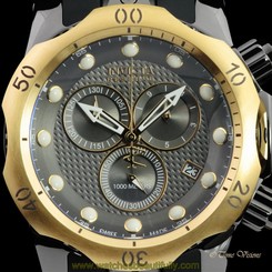Invicta Mens 52mm Reserve Venom Swiss Made Gunmetal Dial Chronograph Strap Watch
