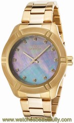 Invicta 18334 Pro Diver Crystal Accented MOP Dial Stainless Steel Mens Watch