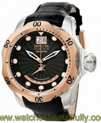 New Mens Invicta 1593 Venom Reserve Swiss Retrograde Day Date Leather Watch