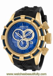 New Invicta Mens 15785 Bolt Analog Display Swiss Quartz Blue Dial Bezel Watch
