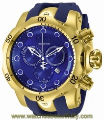 New Mens Invicta 11955 Reserve Swiss Made Venom Chronograph Blue Dial Watch 886678119516