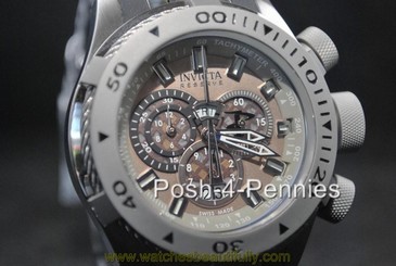 INVICTA MENS RESERVE BOLT SWISS MADE QUARTZ CHRONOGRAPH BLACK SILVER WATCH 0981 843836009812