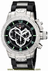 Invicta Men's 6674 Corduba Chronograph Black Dial Polyurethane Watch Brand New! 843836066747