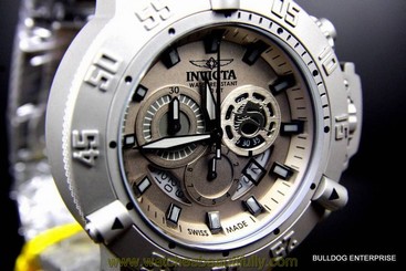 Mens Invicta Subaqua Noma III Shot Blast Chronograph Swiss Gray Steel Watch New