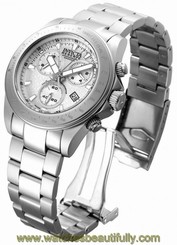 New Men's Invicta 17284 Speedway Reserve Swiss Chrono Silver Dial Steel Watch