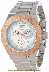 New Men's Invicta 10848 Subaqua Swiss Chronograph Silver Tone Dial Watch