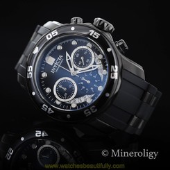 Invicta Pro Diver Chronograph Black Dial Black Silicone Strap 48mm - Men's Watch