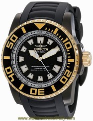 Invicta Mens Pro Diver Master Of The Oceans Gold Tone & Black Swiss Quartz Watch