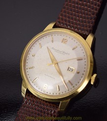 Vintage IWC Schaffhausen Men's 18k Solid Gold Automatic Calendar Date Watch