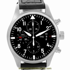 IWC Pilot Black Dial Chronograph Automatic Mens Watch IW377701 640522176335