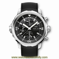 NEW IWC Aquatimer Automatic Chronograph Black Dial Steel 44mm Men Watch IW376803 7613268333259