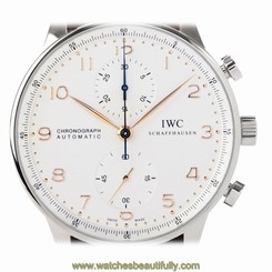 IWC Portuguese Automatic Chronograph Silver Dial Steel 41mm Mens Watch IW371445 7640127776841