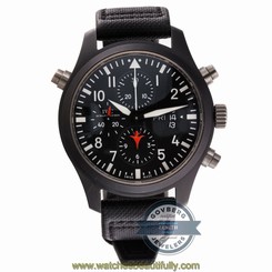 IWC Pilots Double Chronograph Top Gun IW3799-01 Auto 46mm Ceramic Mens Watch