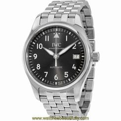 IWC UNISEX PILOT 36MM STEEL BRACELET & CASE AUTOMATIC GREY DIAL WATCH IW324002