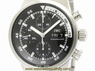 Polished IWC Aquatimer Chronograph Steel Automatic Mens Watch IW371908 BF110389
