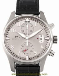 IWC Spitfire Chrono Ju-Air Limited Steel Date Auto Strap Mens Watch IW3878-09