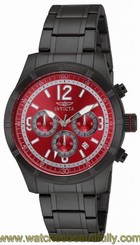 New Mens Invicta 11381 Specialty Chronograph Red Dial Steel Bracelet Watch 886678113811