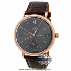 IWC Portofino Hand-Wound 8 Day IW5101-04 Manual 45mm Rose Gold Mens Strap Watch