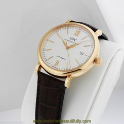 IWC Portofino Automatic 18kt Rose Gold Brown Alligator IW356504 Ret: $11,400 7640127775455